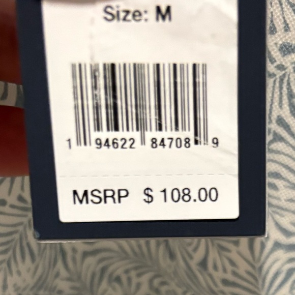 Faherty Men's Movement Polo Shirt - White and Blue Print - Picture 3 of 3